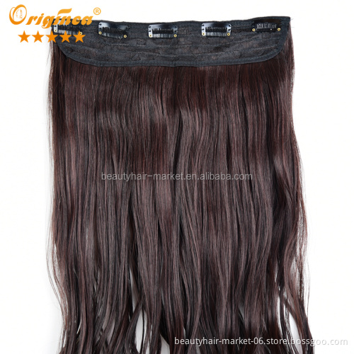 2016 new design no shed different synthetic hair weaves on clips mix color #2 #33